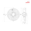 فن آکسیال تاسیساتی نمره 50 دمنده مدل یوروونت VIB-50G4T2