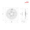 هواکش آکسیال تاسیساتی نمره 63 دمنده مدل یوروونت کد VIB-63R4T3