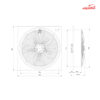 هواکش آکسیال تاسیساتی نمره 71 دمنده مدل یوروونت کد VIB-71R6T3
