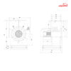 سانتریفیوژ سه فاز یک‌طرفه بکوارد نمره 35 دمنده مدل BIB-35/11-DN60-4T