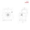 سانتریفیوژ سه فاز یک‌طرفه بکوارد نمره 40 دمنده مدل BIB-40/12-DN60-4T