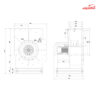 سانتریفیوژ تک فاز یک‌طرفه بکوارد نمره 50 دمنده مدل BIB-50/16-KN70-6S