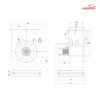 سانتریفیوژ سه فاز یک‌طرفه بکوارد نمره 56 دمنده مدل BIB-56/16-KN70-6T