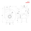 سانتریفیوژ بکوارد 97 وات سه فاز نمره 25 دمنده مدل BEB-25/7A4T
