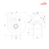 سانتریفیوژ بکوارد 420 وات سه فاز نمره 40 دمنده مدل BEB-40/12G4T