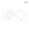 فن بین کانالی نمره 15 دمنده مدل لاین ونت VLN-15C2S-HP