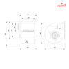 سانتریفیوژ دوطرفه فوروارد 780 وات تک فاز نمره 25 دمنده مدل BEF-25/25G4S