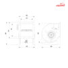 سانتریفیوژ دوطرفه فوروارد 880 وات تک فاز نمره 38 دمنده مدل BEF-38/30R8S