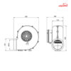 بلوئر هود پلاستیکی 14 سانتی‌متری دمنده مدل BEF-14/7V2SP