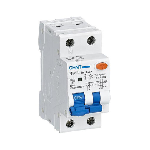 کلید محافظ جان یک پل + نول 32 آمپر ترکیبی چانت مدل NB1L 1P+N