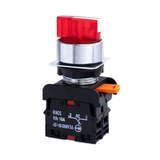 کلید سلکتوری 220 ولت چراغ‌دار دو طرفه متحرک پلاستیکی SEI-LED رعد