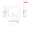 ترمینال ریلی پیچی سایز 150 مدل RT-SU150-RTP150 رعد