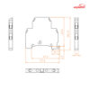 ترمینال ریلی پیچی دو طبقه سایز 4 مدل RT-SU2.5-4-2L-DRTP2.5-4 رعد