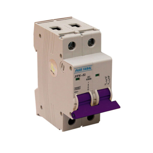 فیوز مینیاتوری یک پل + نول 63 آمپر پارس فانال مدل C63-6K-PFN-1P+N