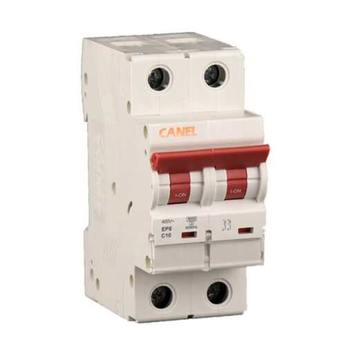 کلید مینیاتوری 40 آمپر دو پل AC کانل کد C40-6KA-2P