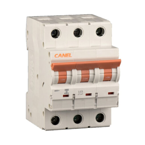 کلید مینیاتوری 63 آمپر سه پل AC کانل کد C63-6KA-3P