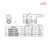 سنسور القایی سرتخت 12mm کانکتوری 3‌ سیم DC آتونیکس مدل PRCM12-2D
