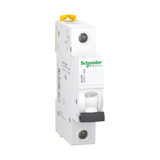 کلید مینیاتوری تک پل 50 آمپر C50-6KA اشنایدر کد A9K24150