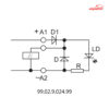 ماژول LED سبز و دیود 24 ولت DC فیندر کد 99.02.9.024.99