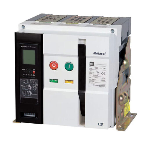 کلید هوایی 2500 آمپر 85ka بدنه فیکس با رله حفاظتی ال اس مدل متاسل کد AS25E325H-MAD0D0AXNG5
