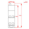 رله ضربه‌ای 2 پل 16 آمپر دستی و اتوماتیک JBH مدل 2NO کد RL21620A