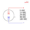 چراغ سیگنال ولت متر DC گرد JBH کد DI 22-VDC-R
