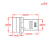 چراغ سیگنال تایمر گرد JBH کد DI 22-T-R